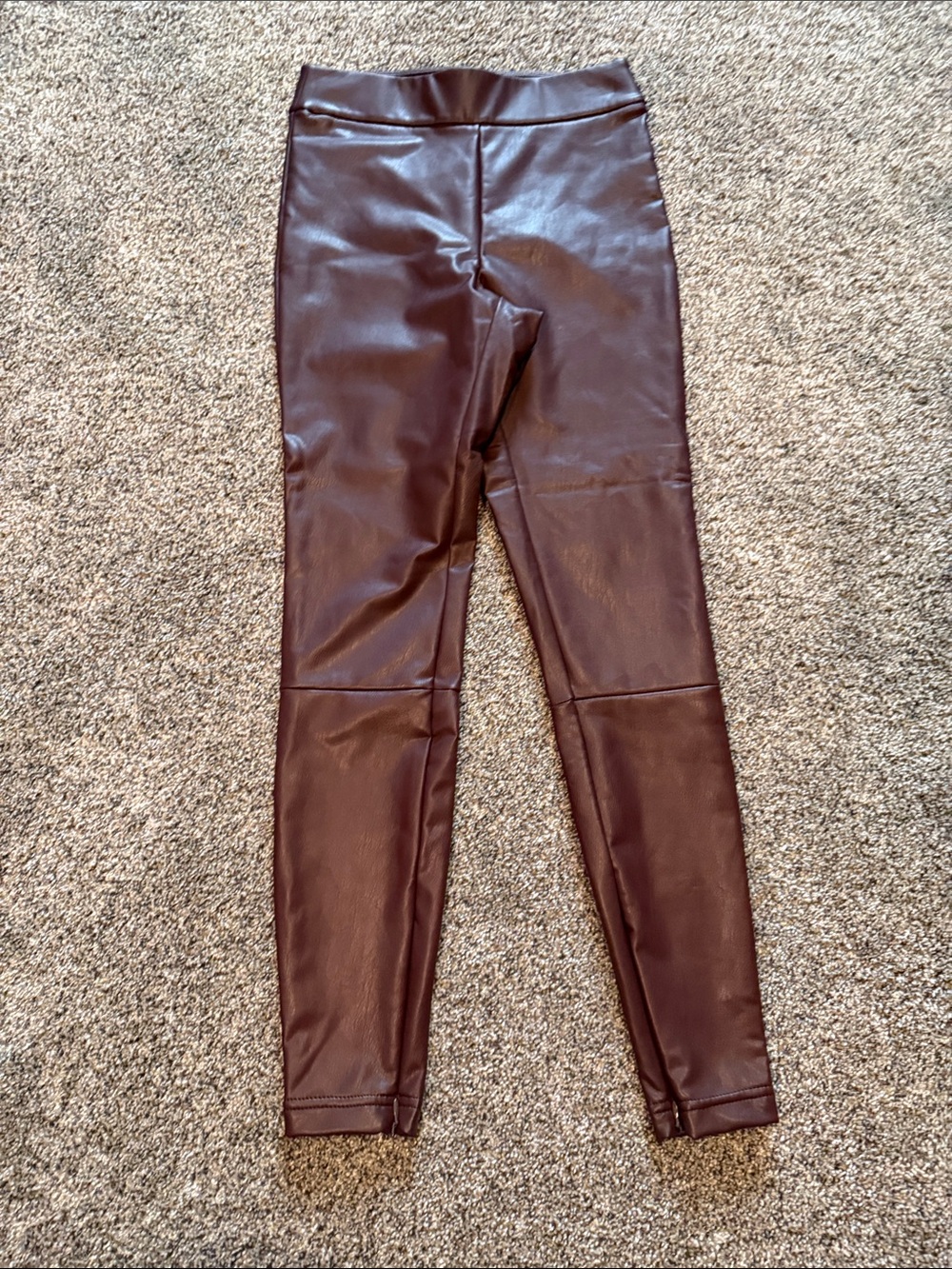 NWT - Women’s Faux Leather Leggings - Burgundy